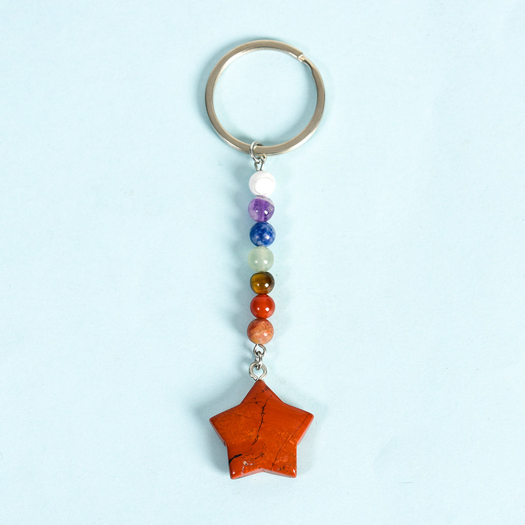 Pentagram keychain(seven chakras)