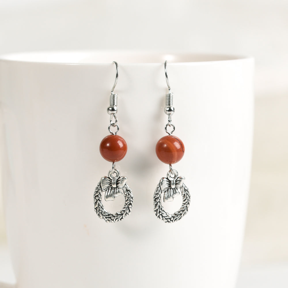 Christmas beads earrings