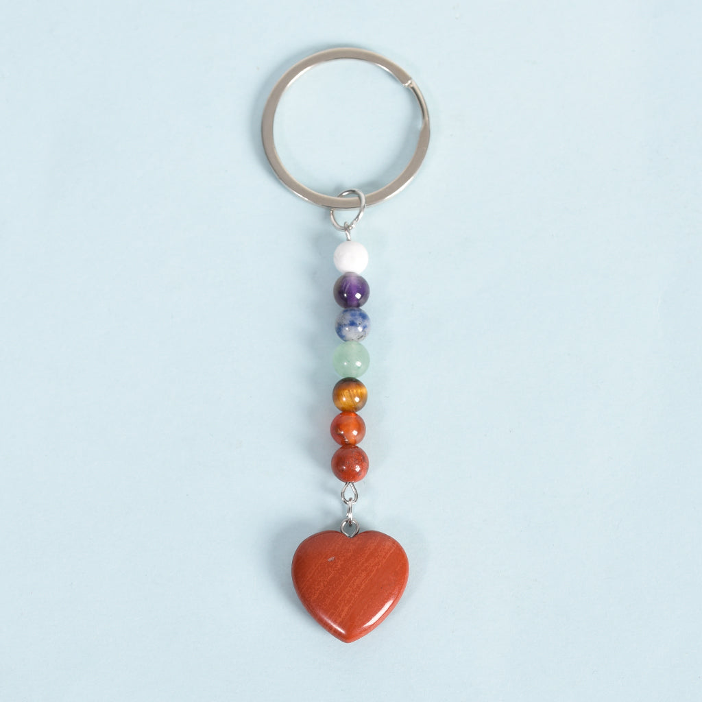 Heart keychain(seven chakras)