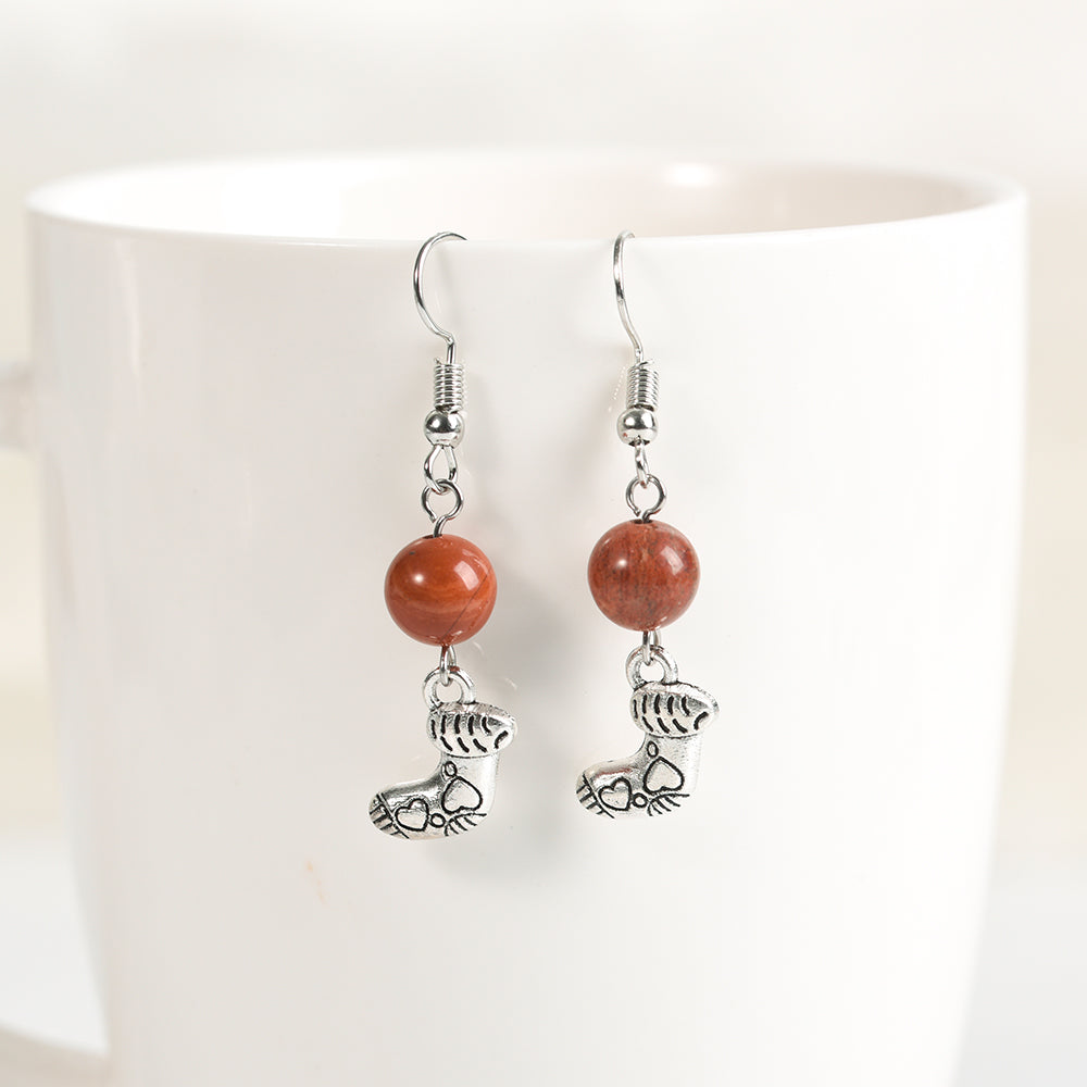 Christmas beads earrings