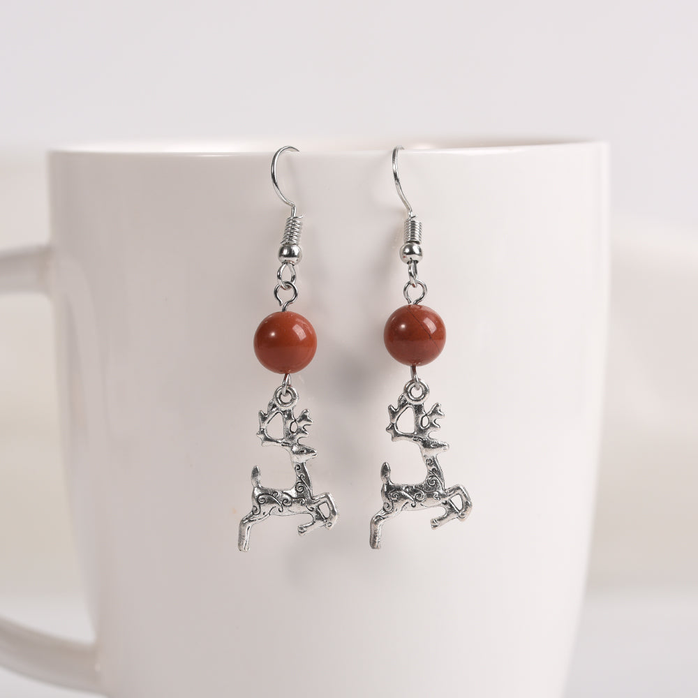 Christmas beads earrings