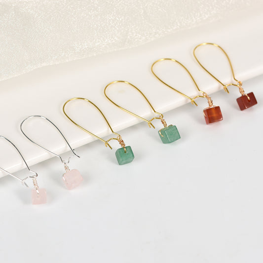 Crystal cube earrings