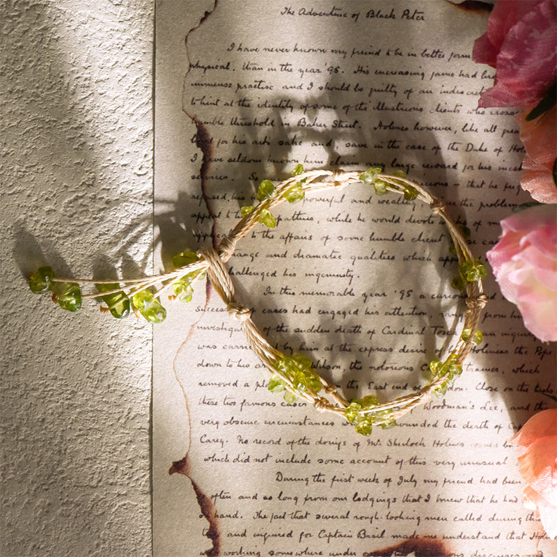 Four seasons hand-knotted macrame bracelet