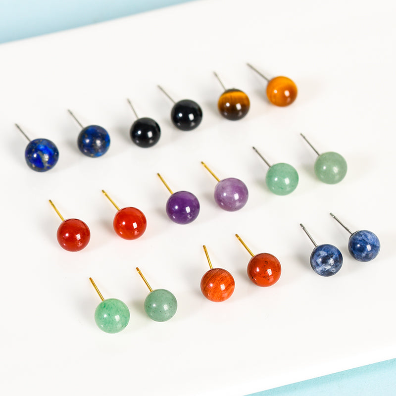 Beads earrings(8mm)