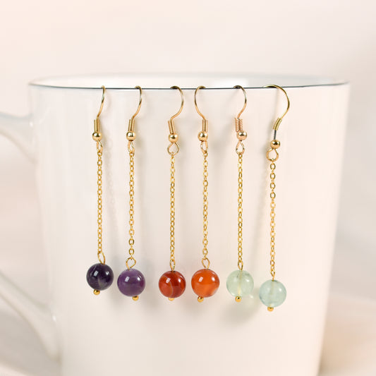 Long chain earrings