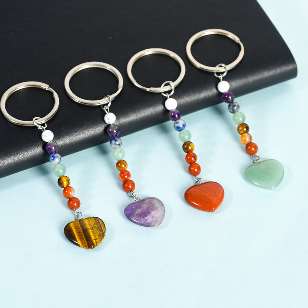 Heart keychain(seven chakras)