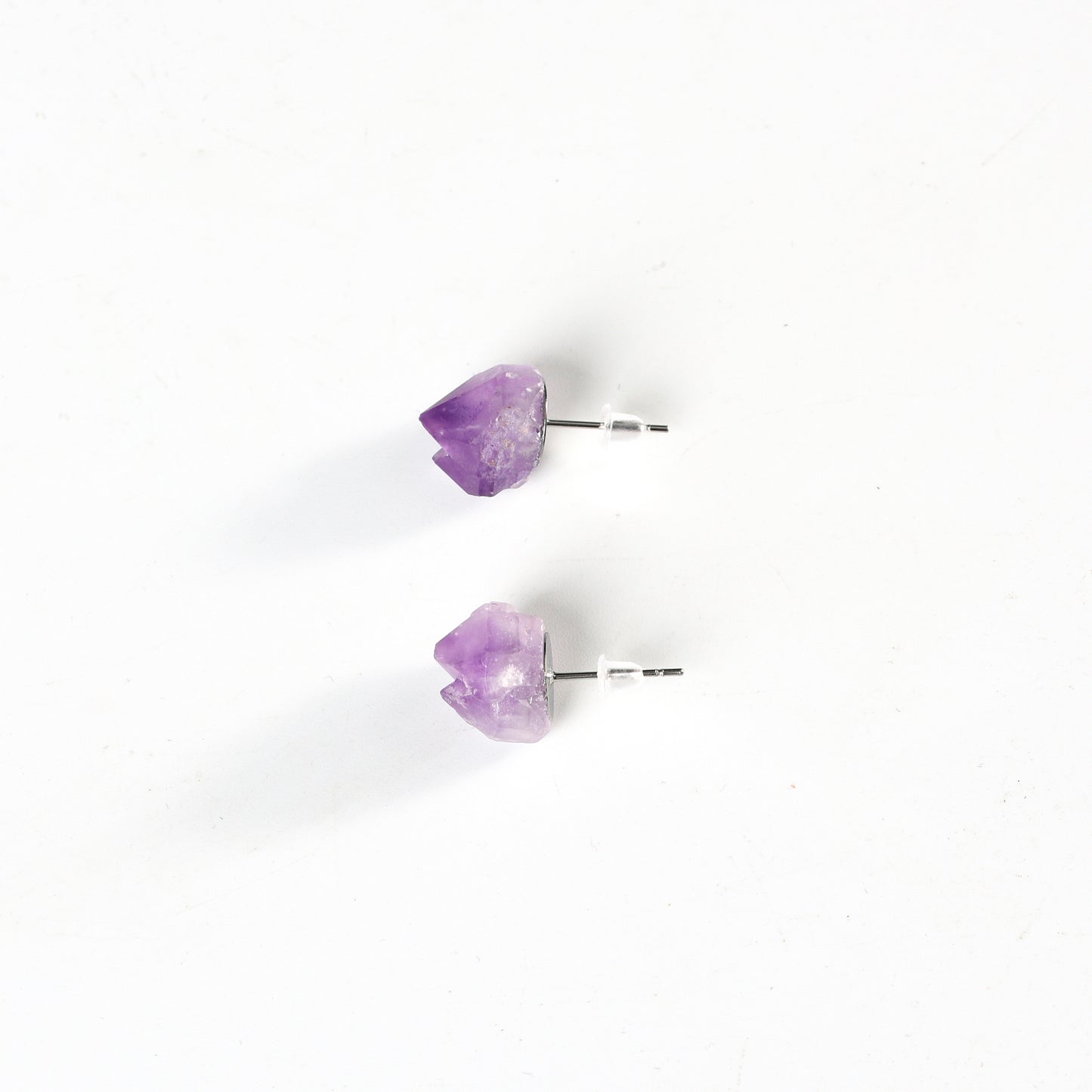 Amethyst teeth earrings