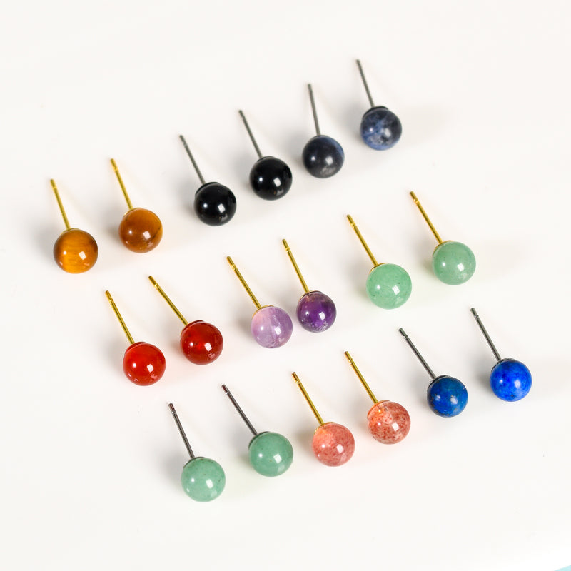 Beads earrings(6mm)