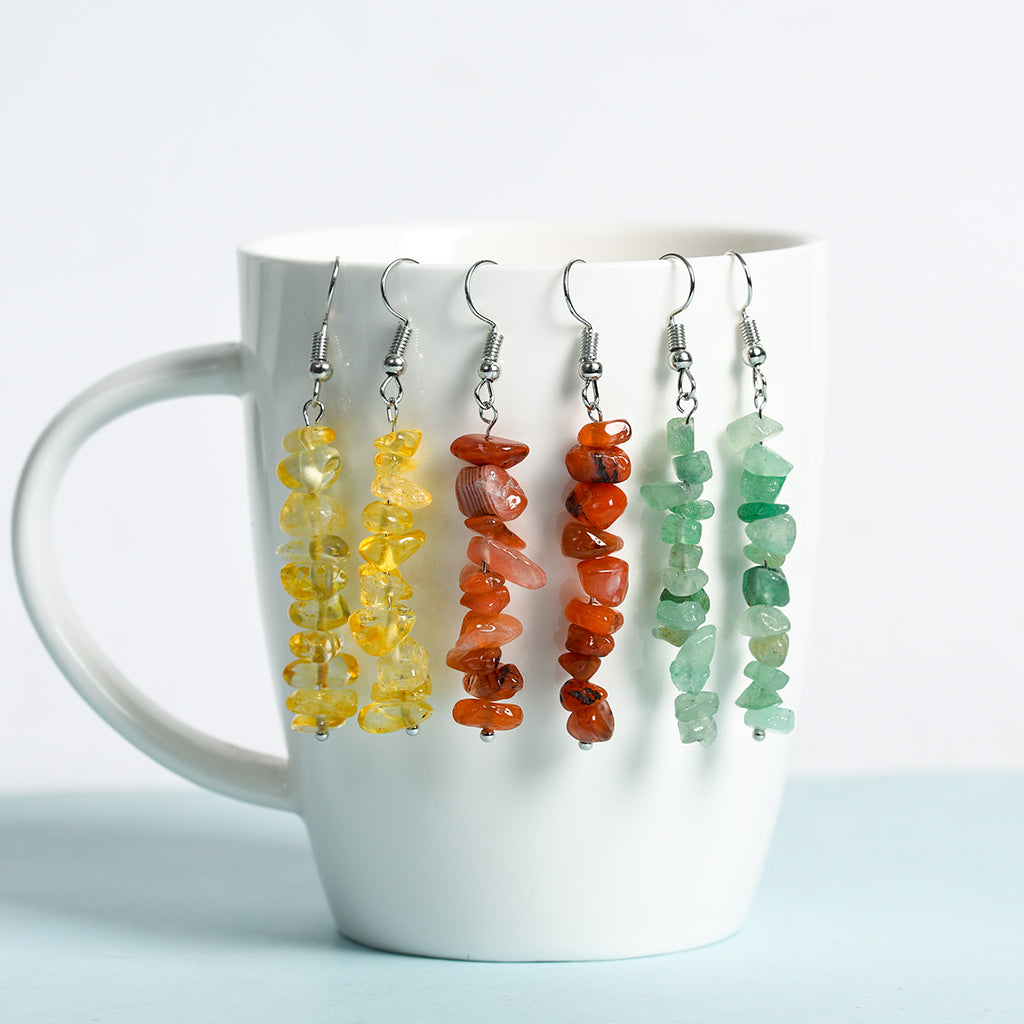 Chips strands earrings