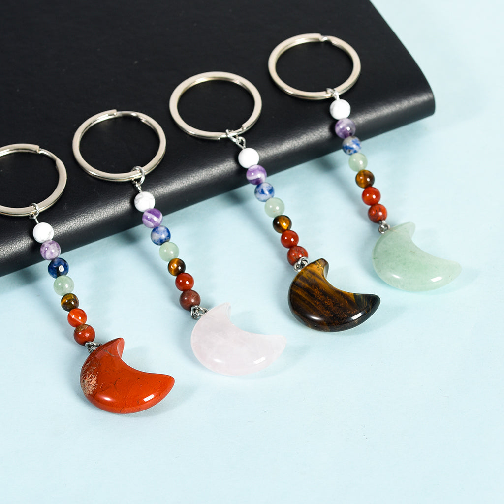 Moon keychain(seven chakras)