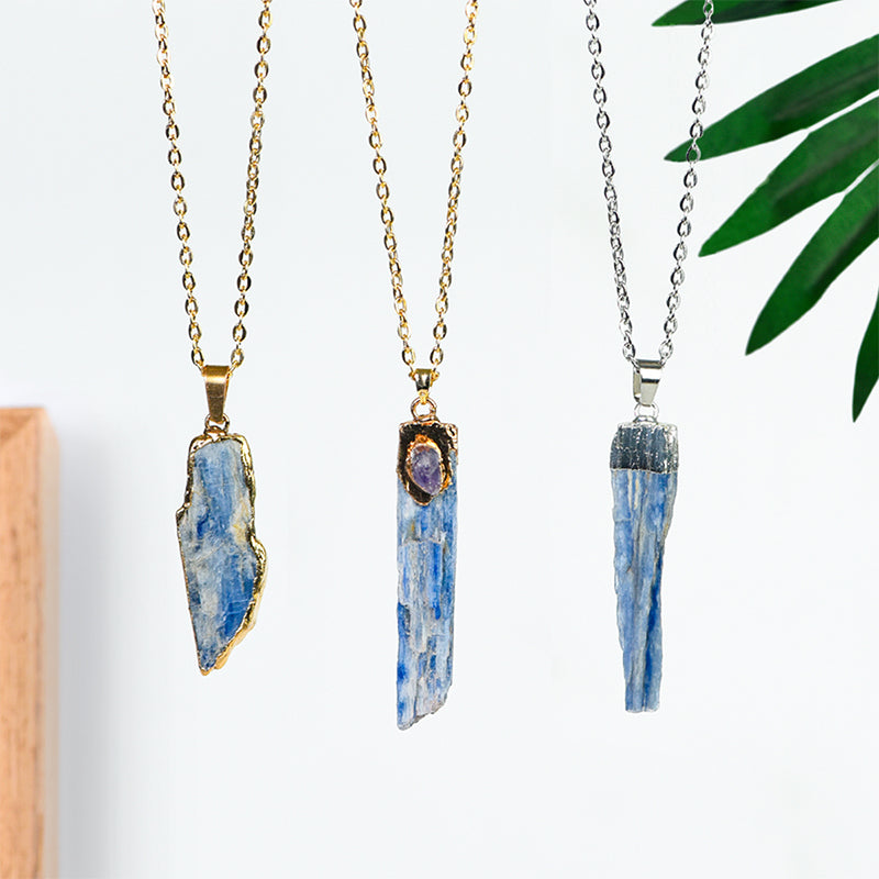 Raw kyanite pendant(electroplating)