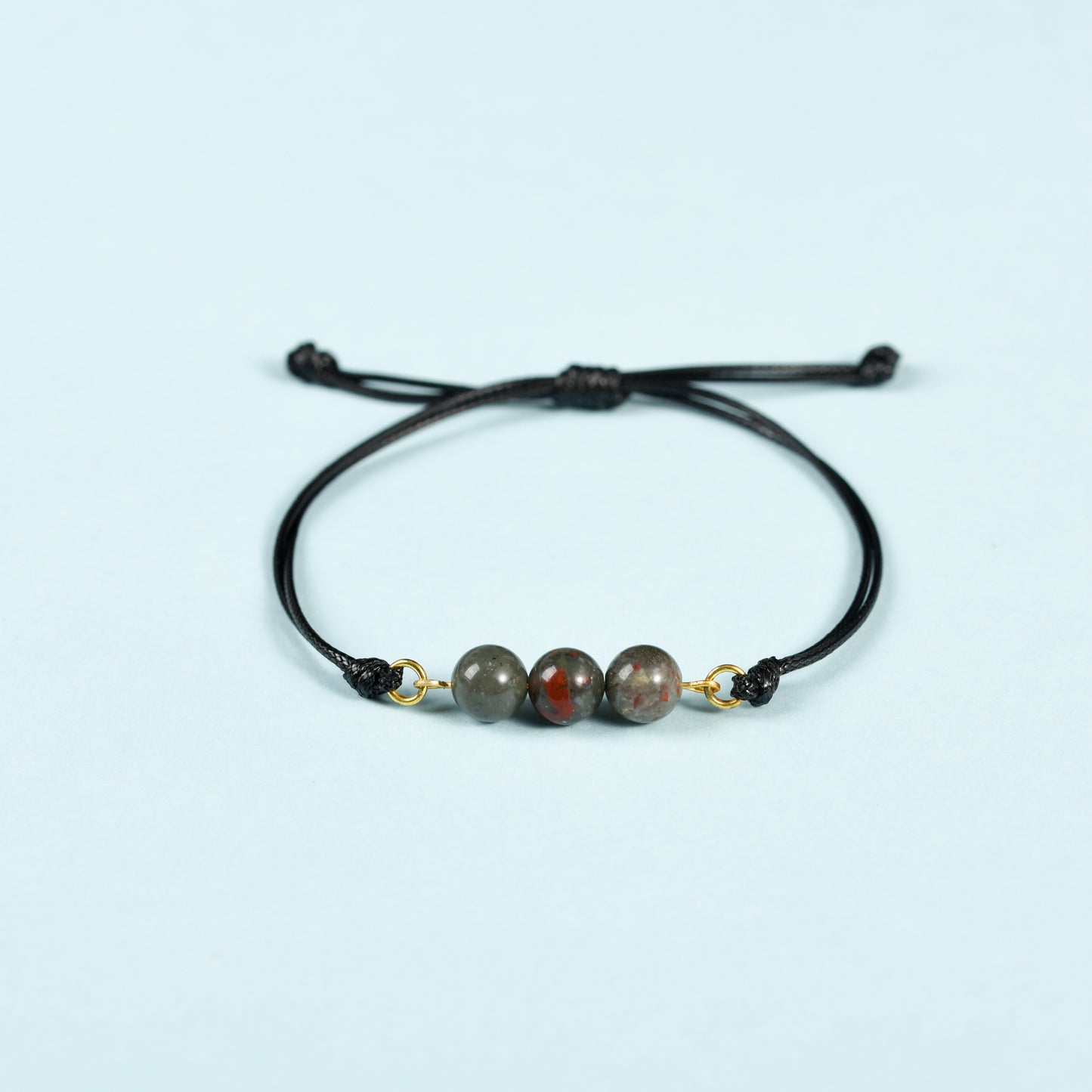 3 beads bracelet(leather cord)