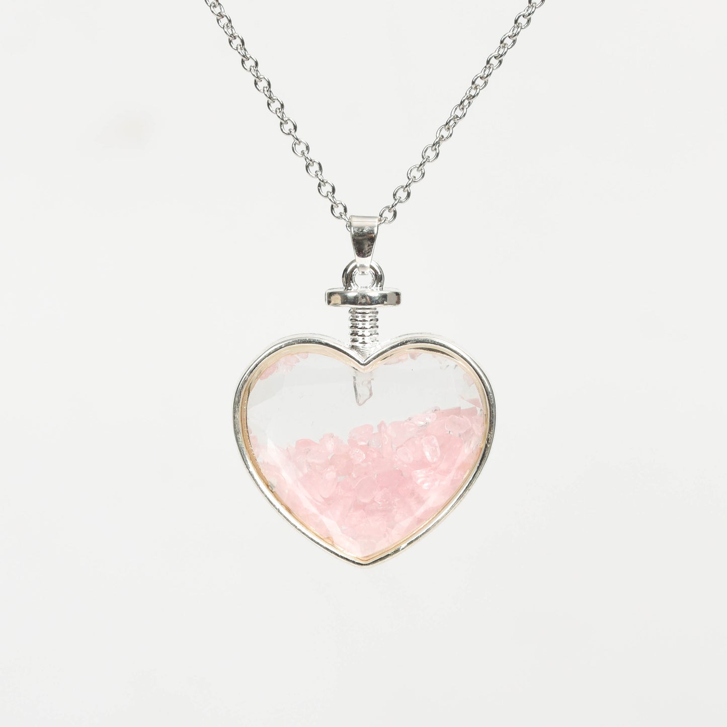 Chips in glass pendant(heart square oval round)