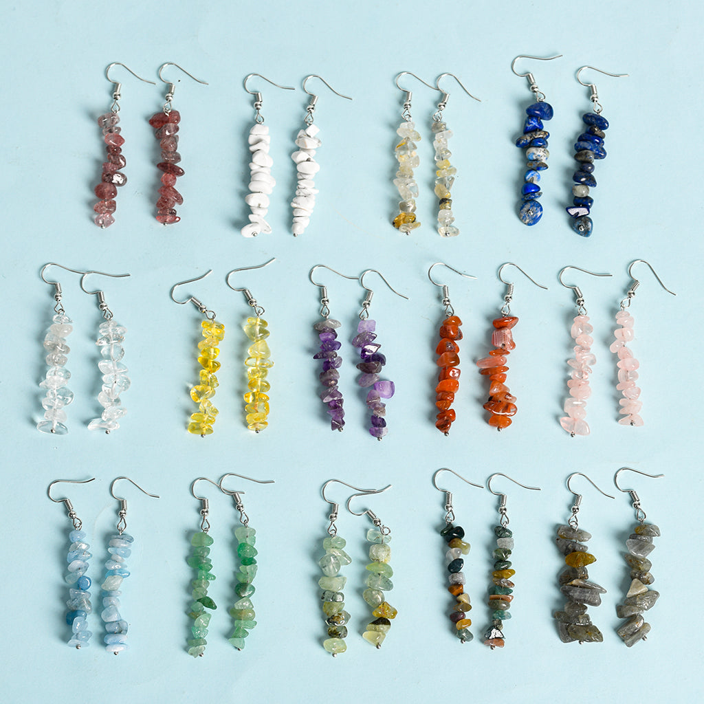 Chips strands earrings