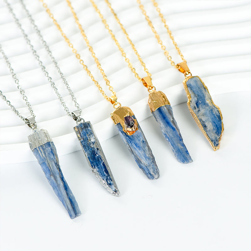 Raw kyanite pendant(electroplating)