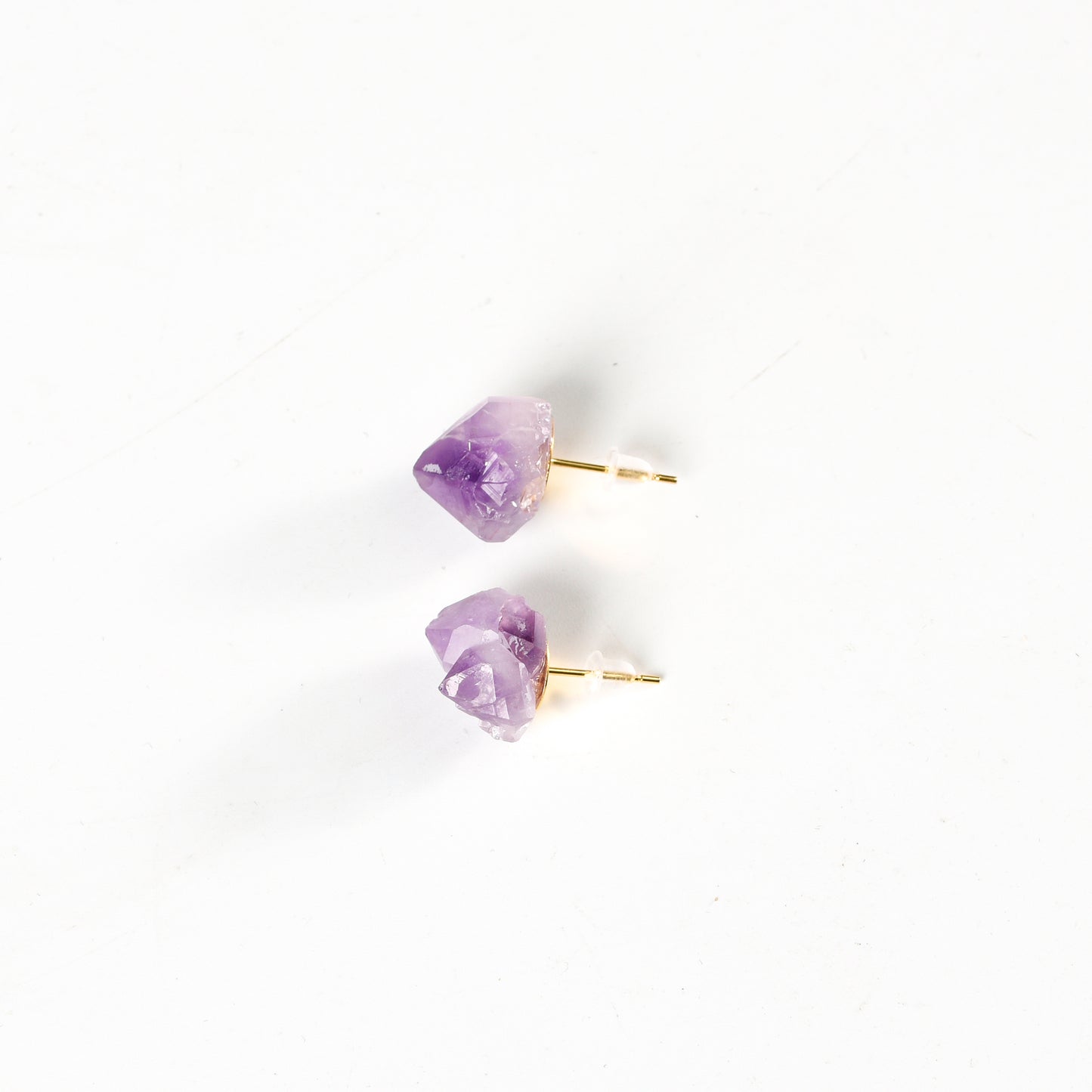 Amethyst teeth earrings