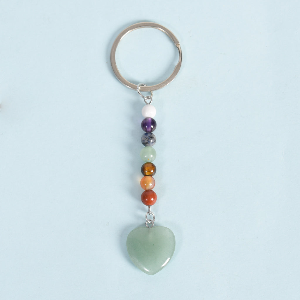 Heart keychain(seven chakras)