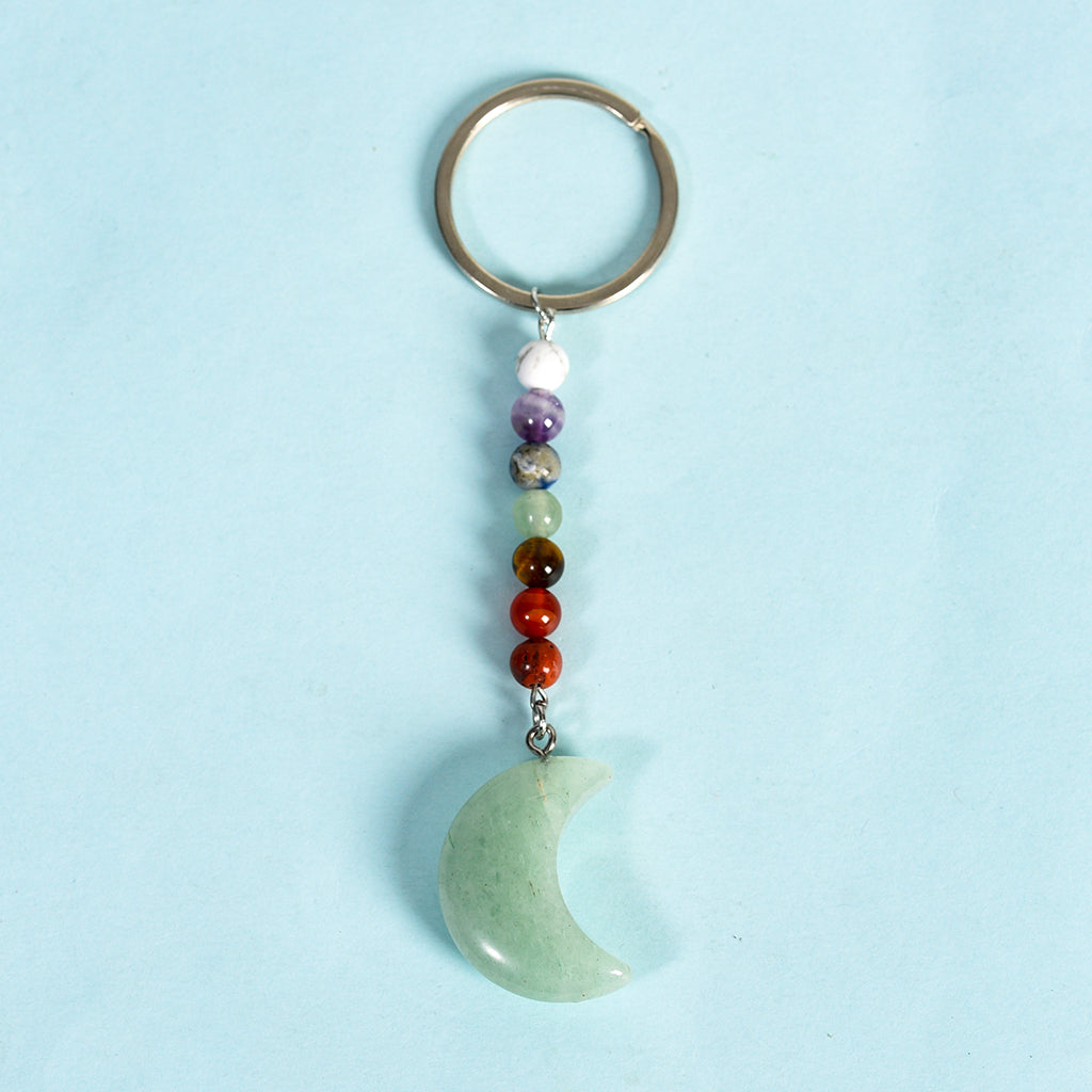 Moon keychain(seven chakras)