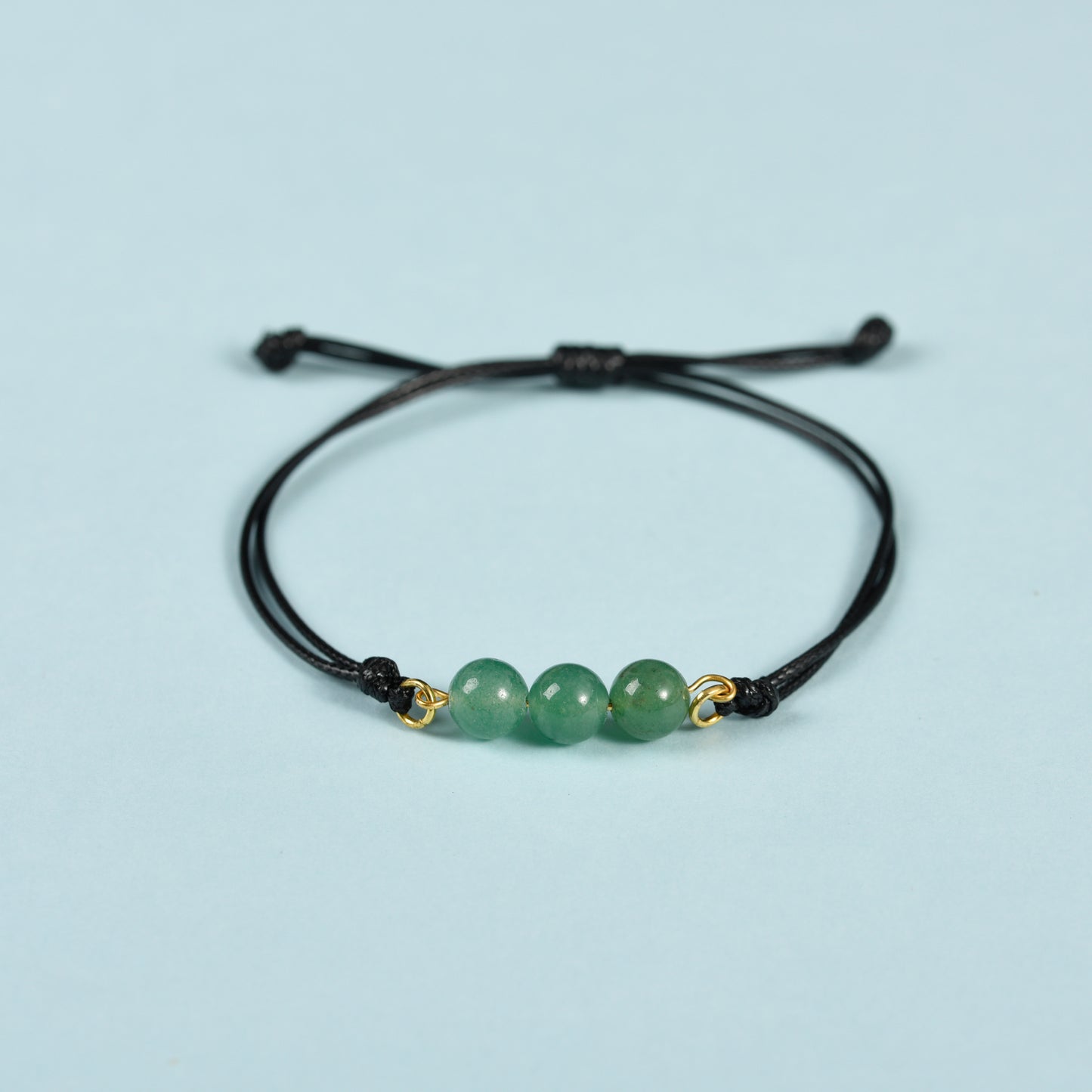 3 beads bracelet(leather cord)