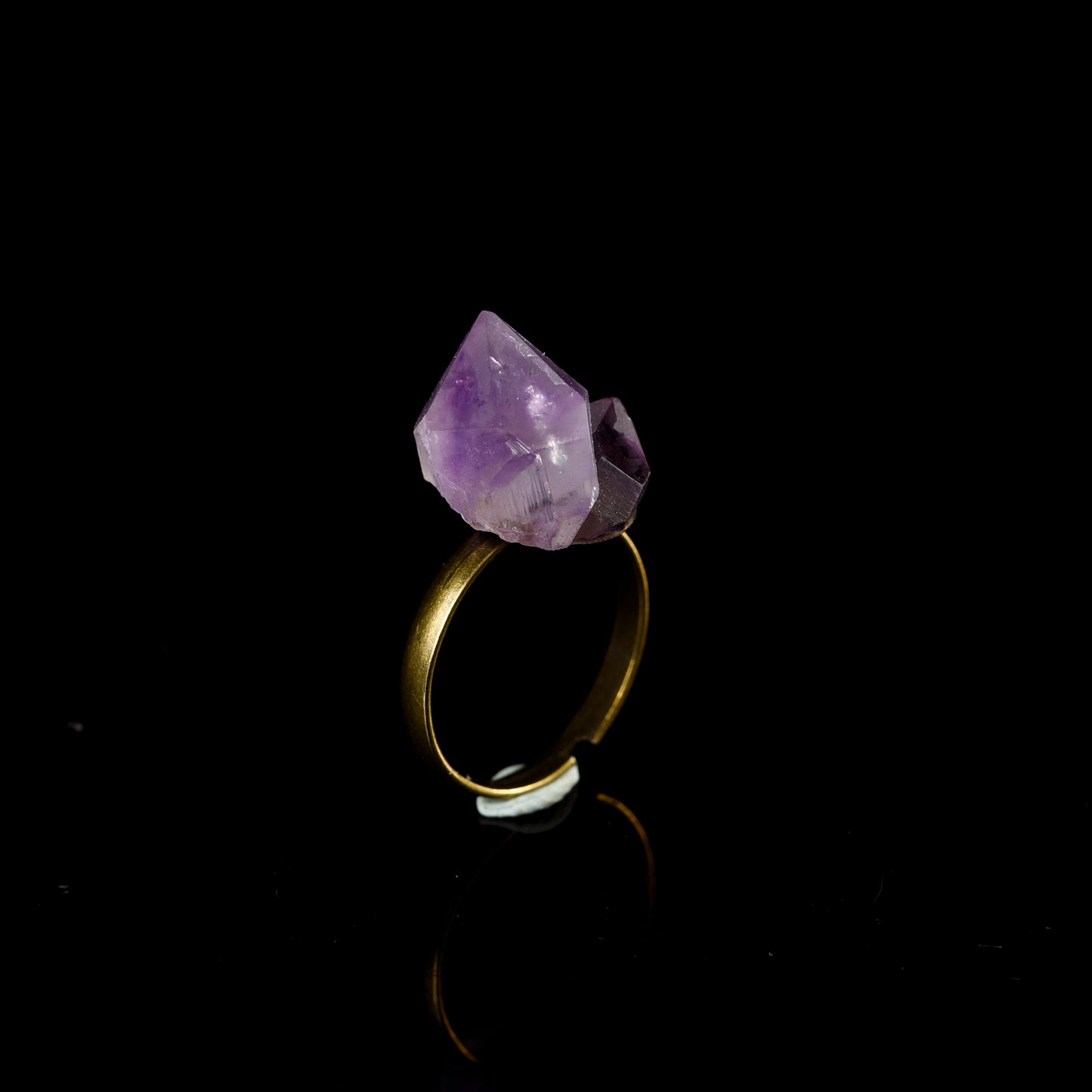 Amethyst teeth ring