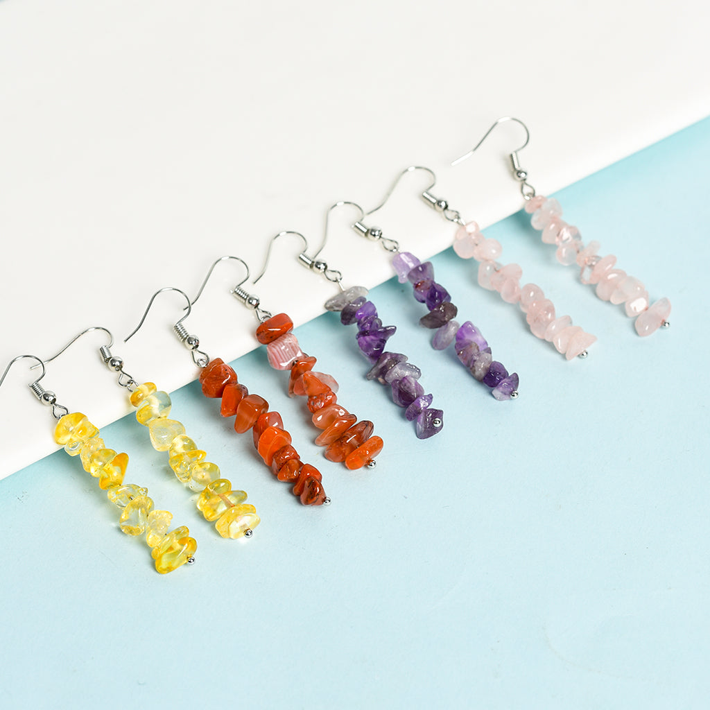 Chips strands earrings