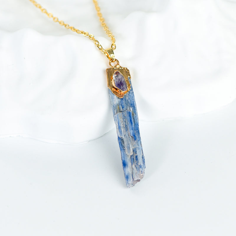 Raw kyanite pendant(electroplating)