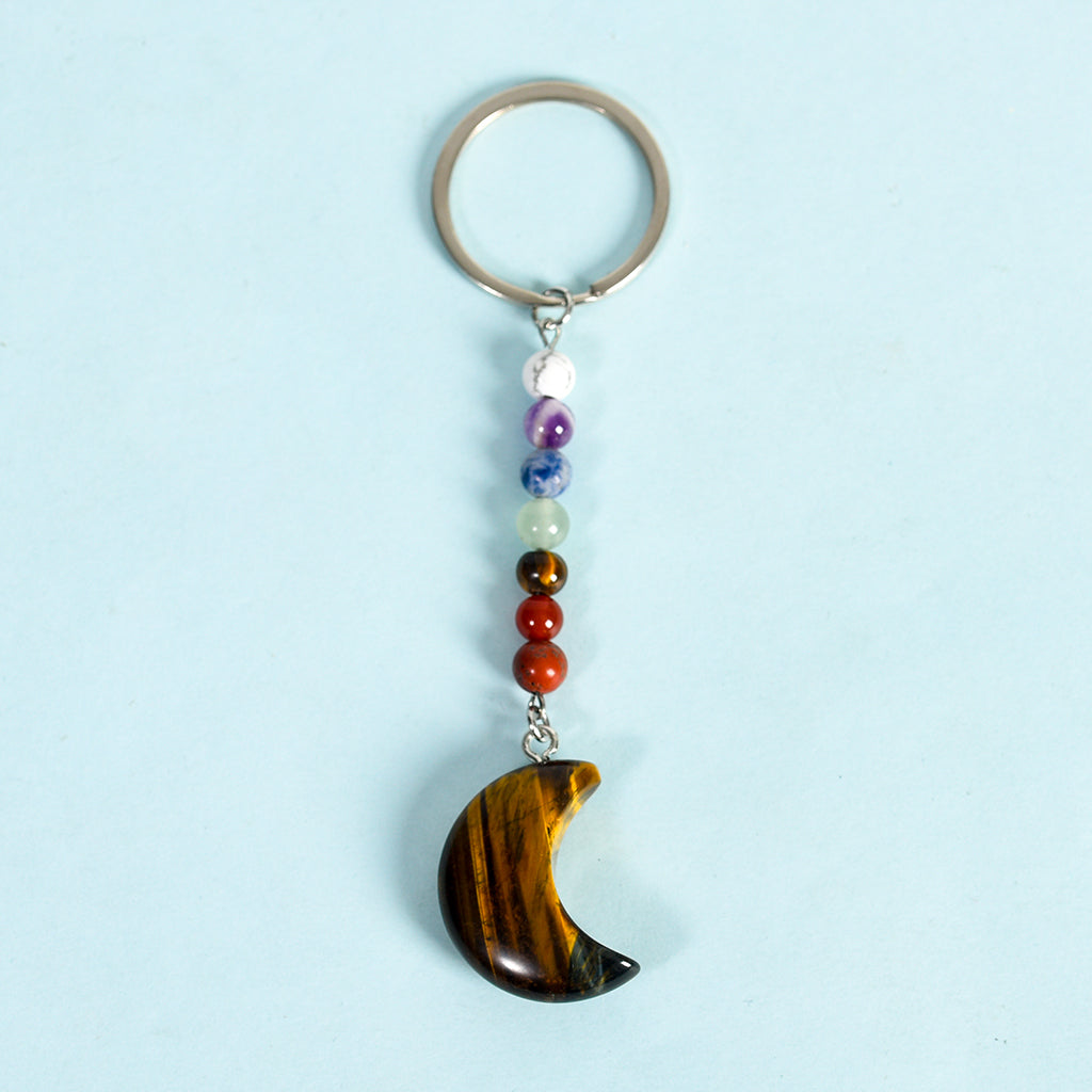 Moon keychain(seven chakras)