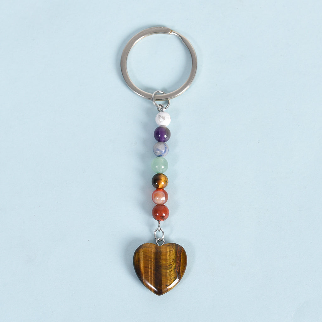 Heart keychain(seven chakras)