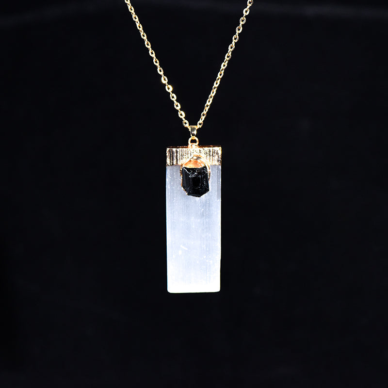 Selenite bar pendant