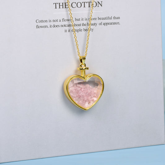 Chips in glass pendant(heart square oval round)