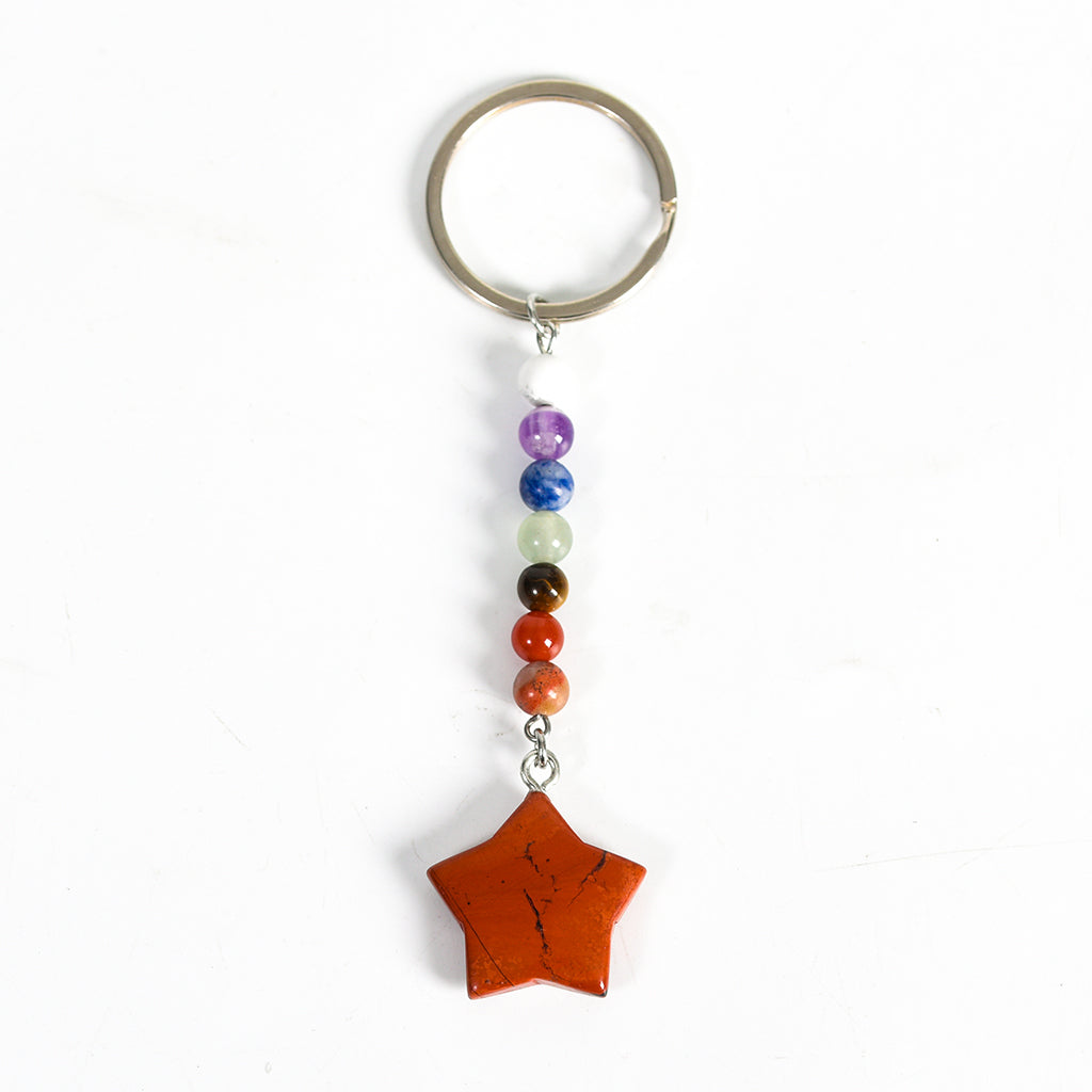 Pentagram keychain(seven chakras)