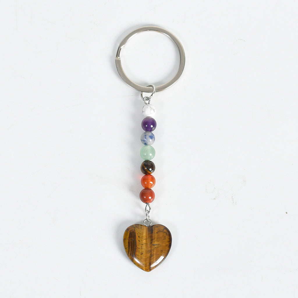 Heart keychain(seven chakras)