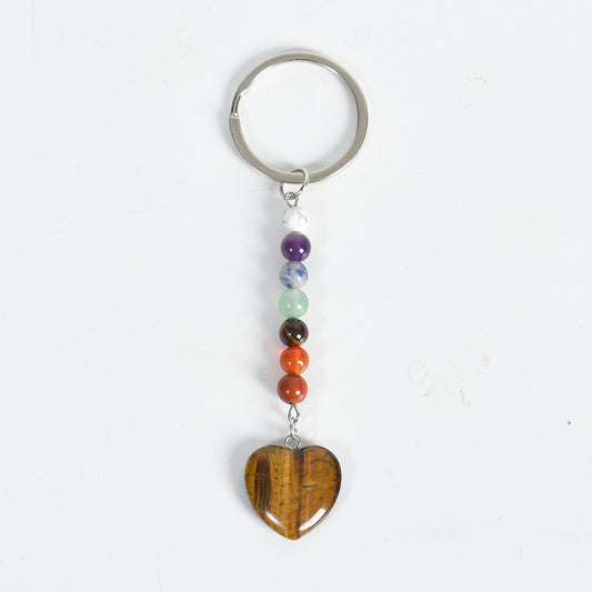 Heart keychain(seven chakras)