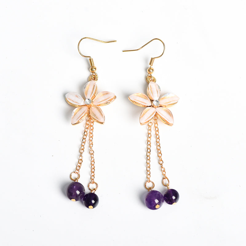 Metal flower earrings