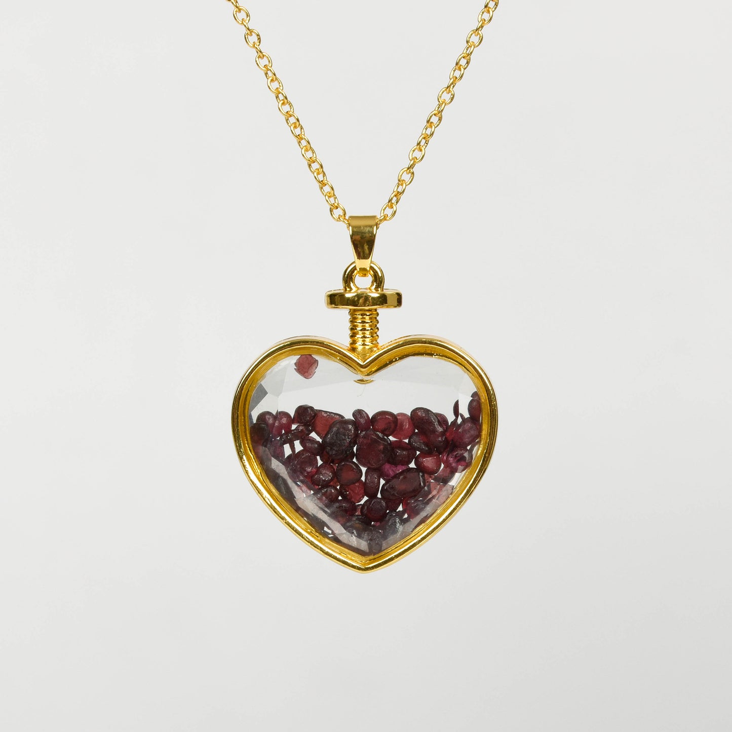 Chips in glass pendant(heart square oval round)