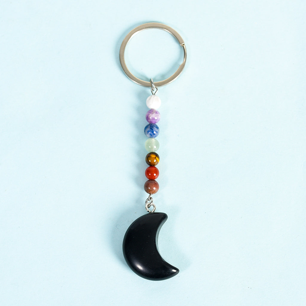 Moon keychain(seven chakras)