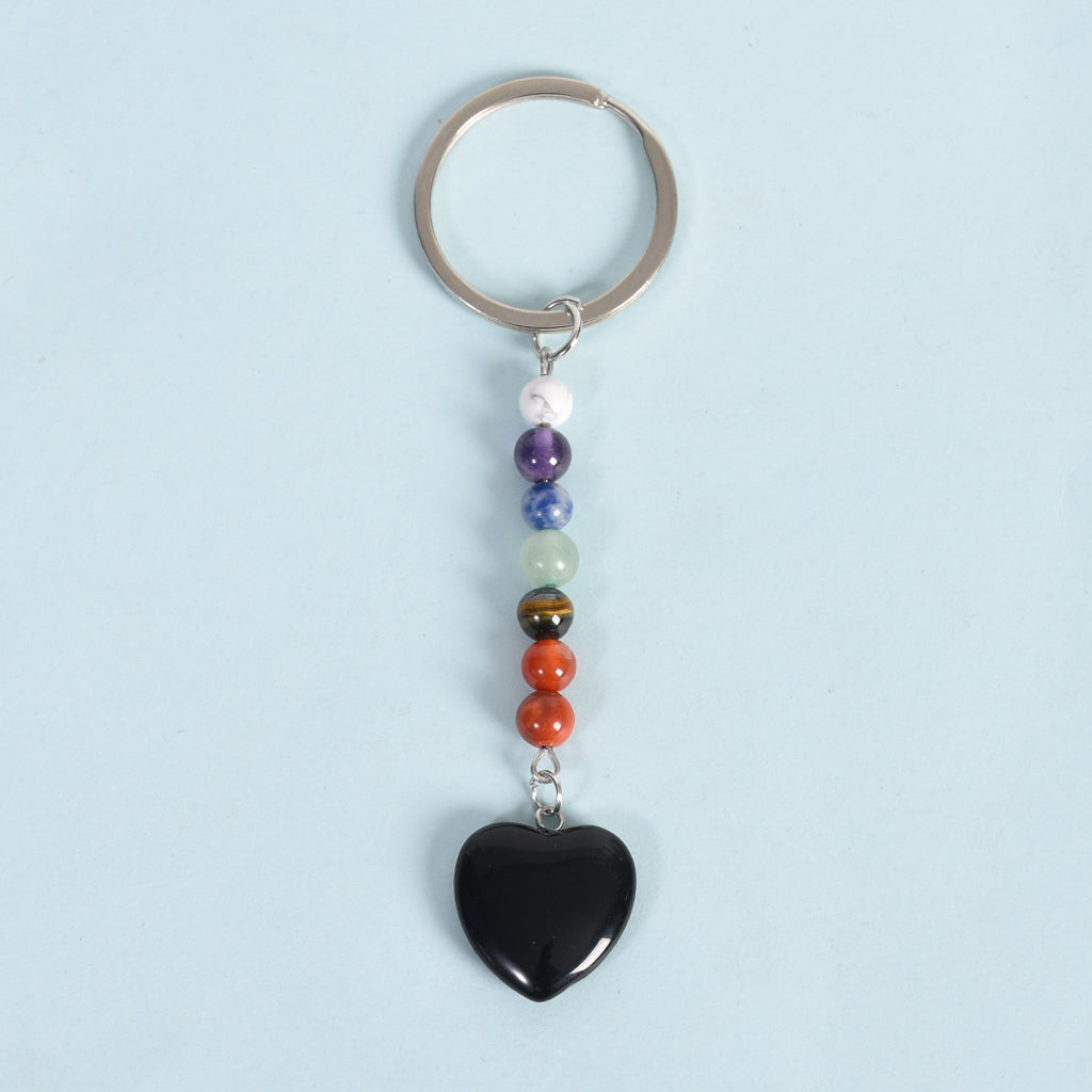 Heart keychain(seven chakras)