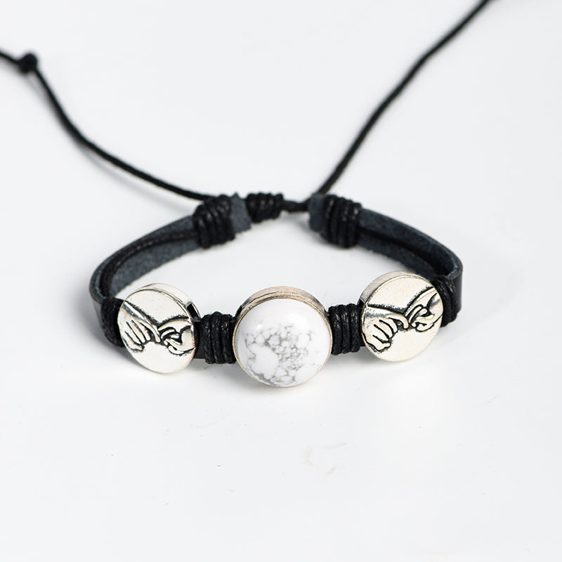 Leather cord bracelet