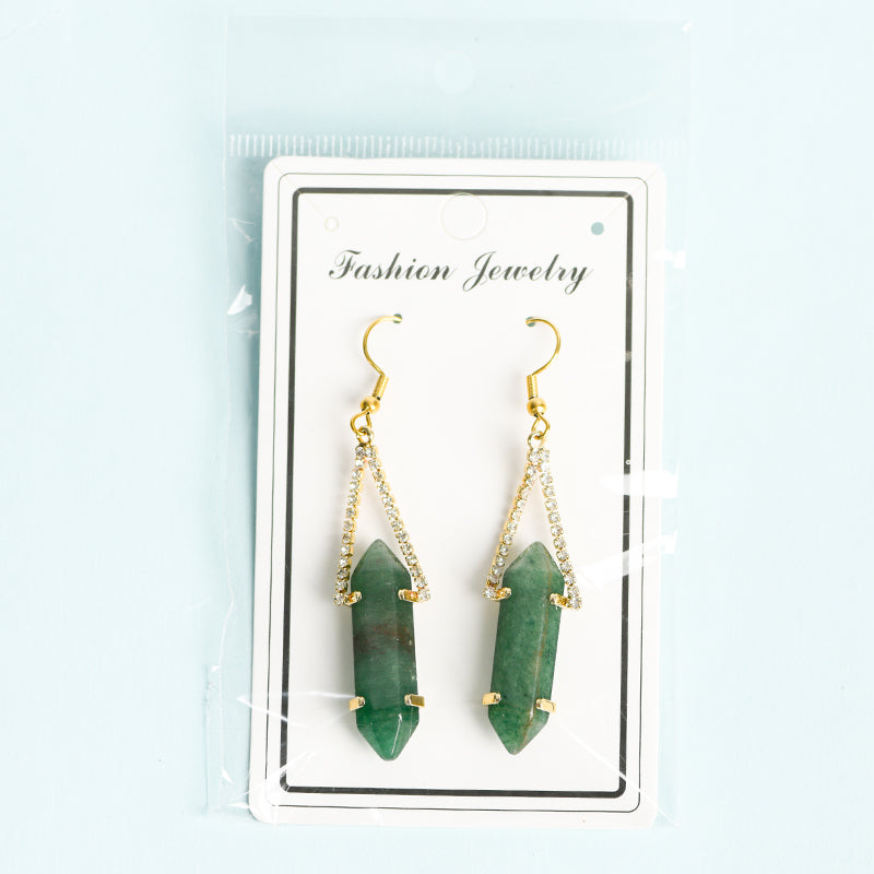 Double hanging earrings(with diamonds)