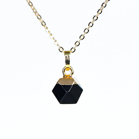 Faceted crystal pendant(electroplating)