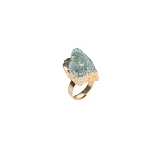 Raw crystal ring(electroplating)