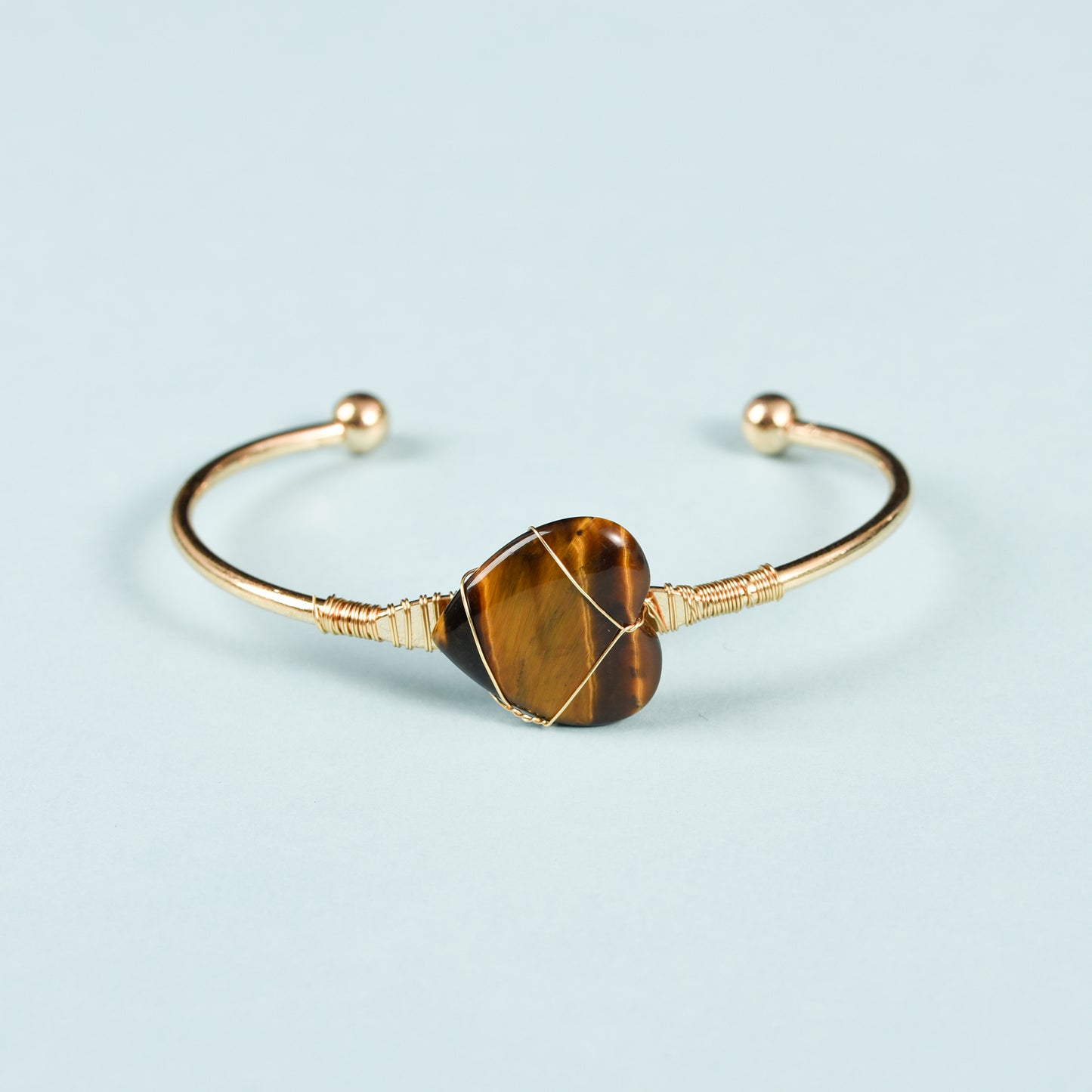 Heart bangle(wire wrapped)