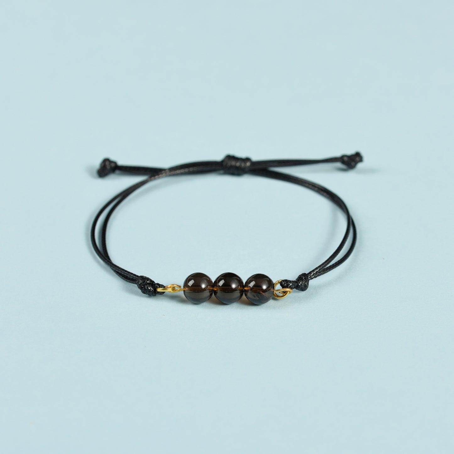 3 beads bracelet(leather cord)