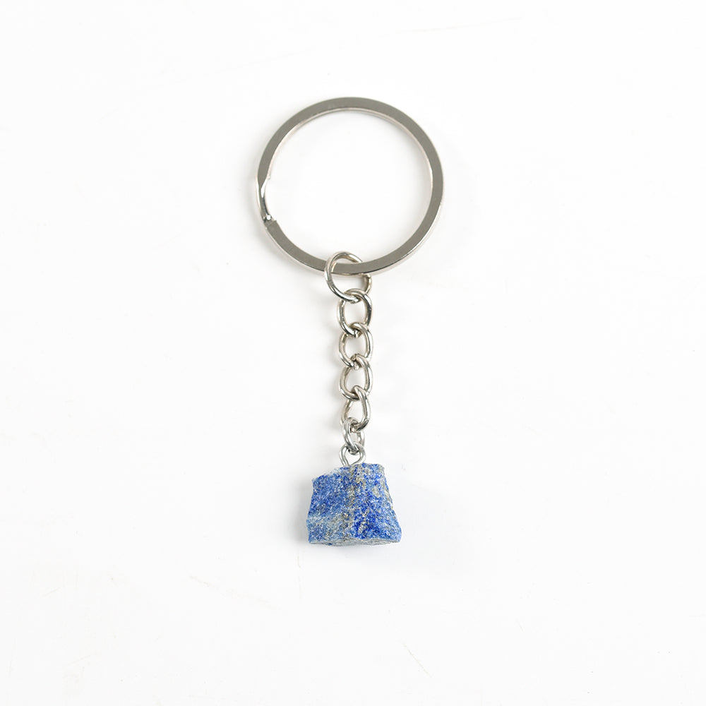 Raw stone keychain