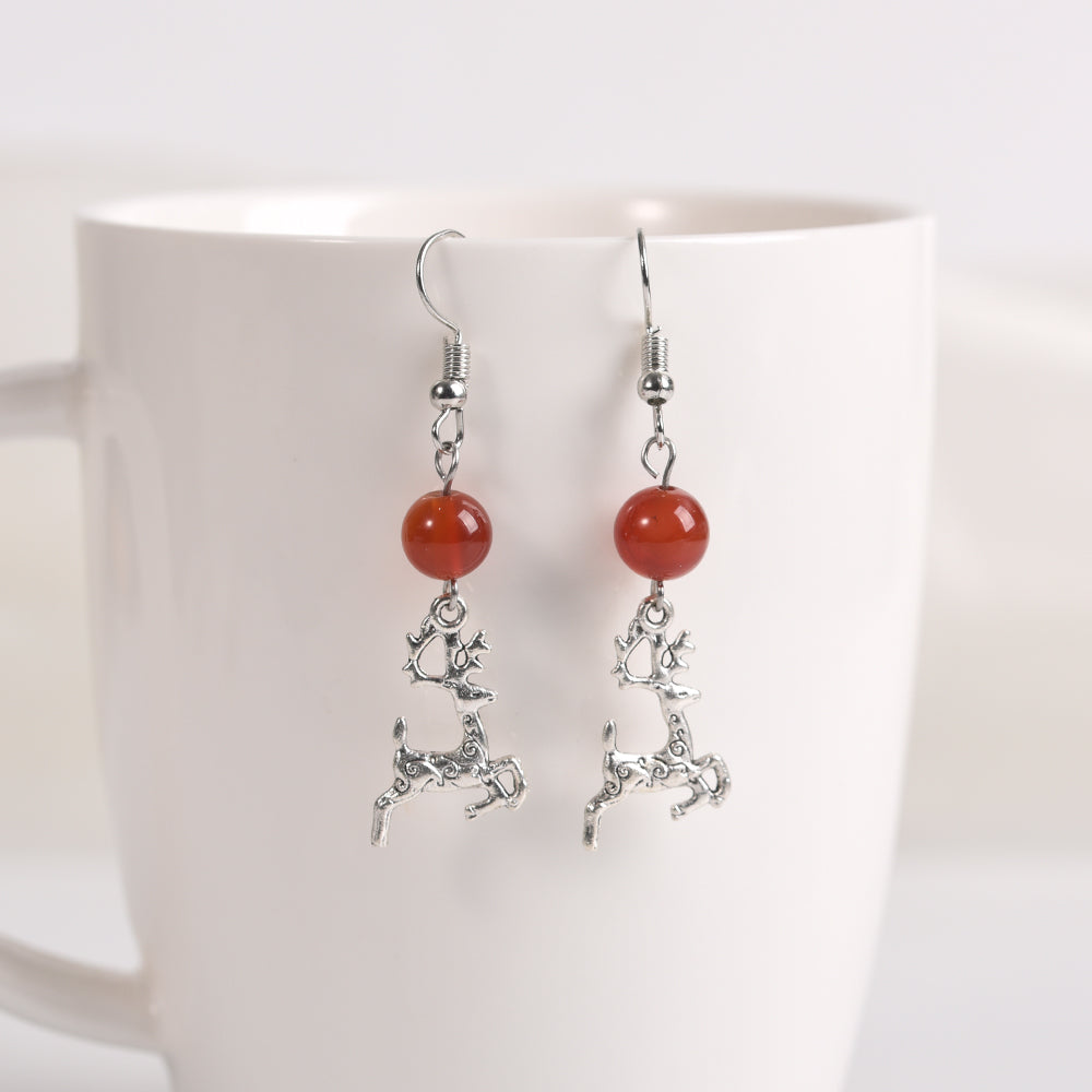 Christmas beads earrings