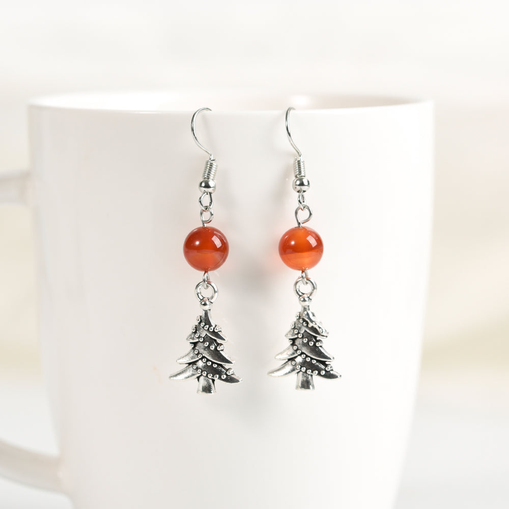 Christmas beads earrings