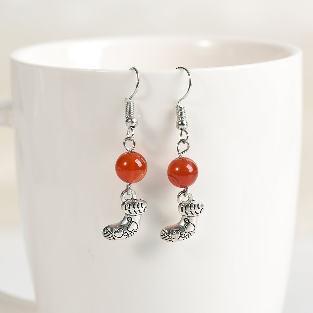 Christmas beads earrings