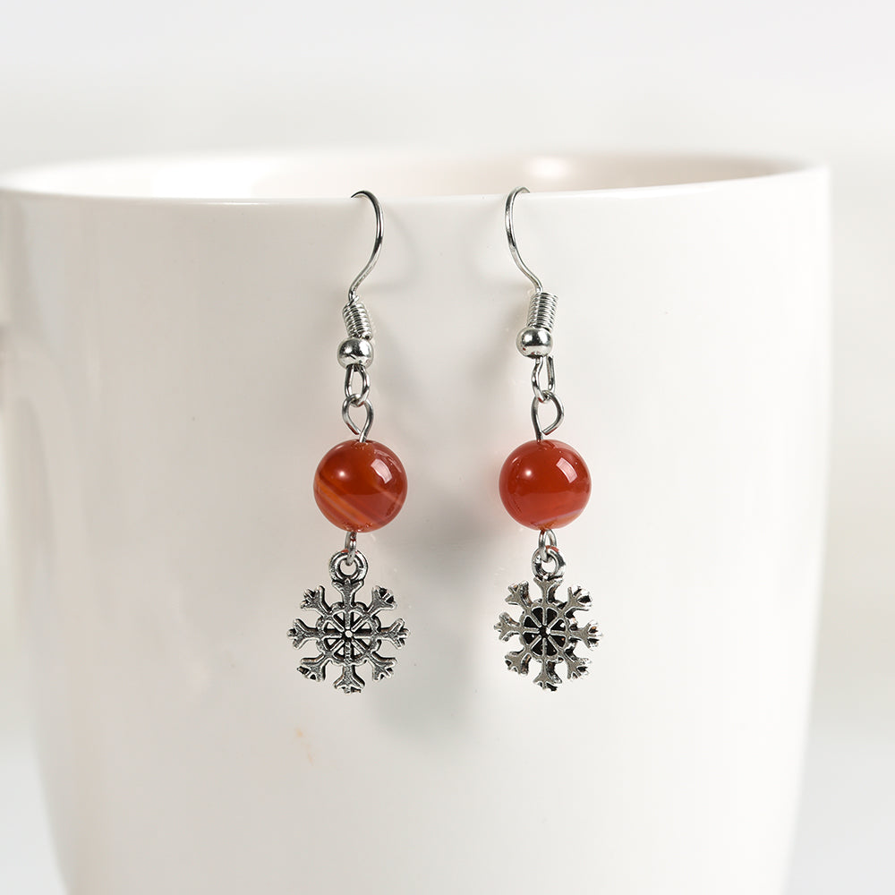 Christmas beads earrings