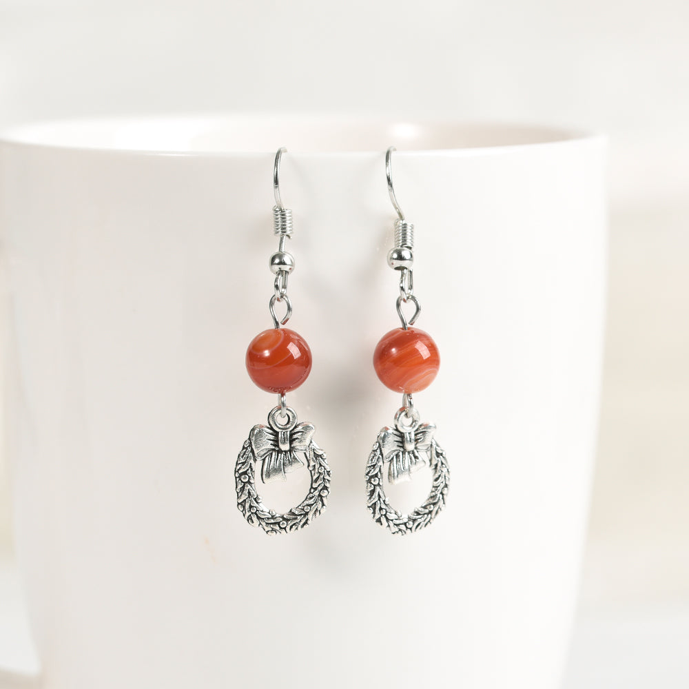 Christmas beads earrings