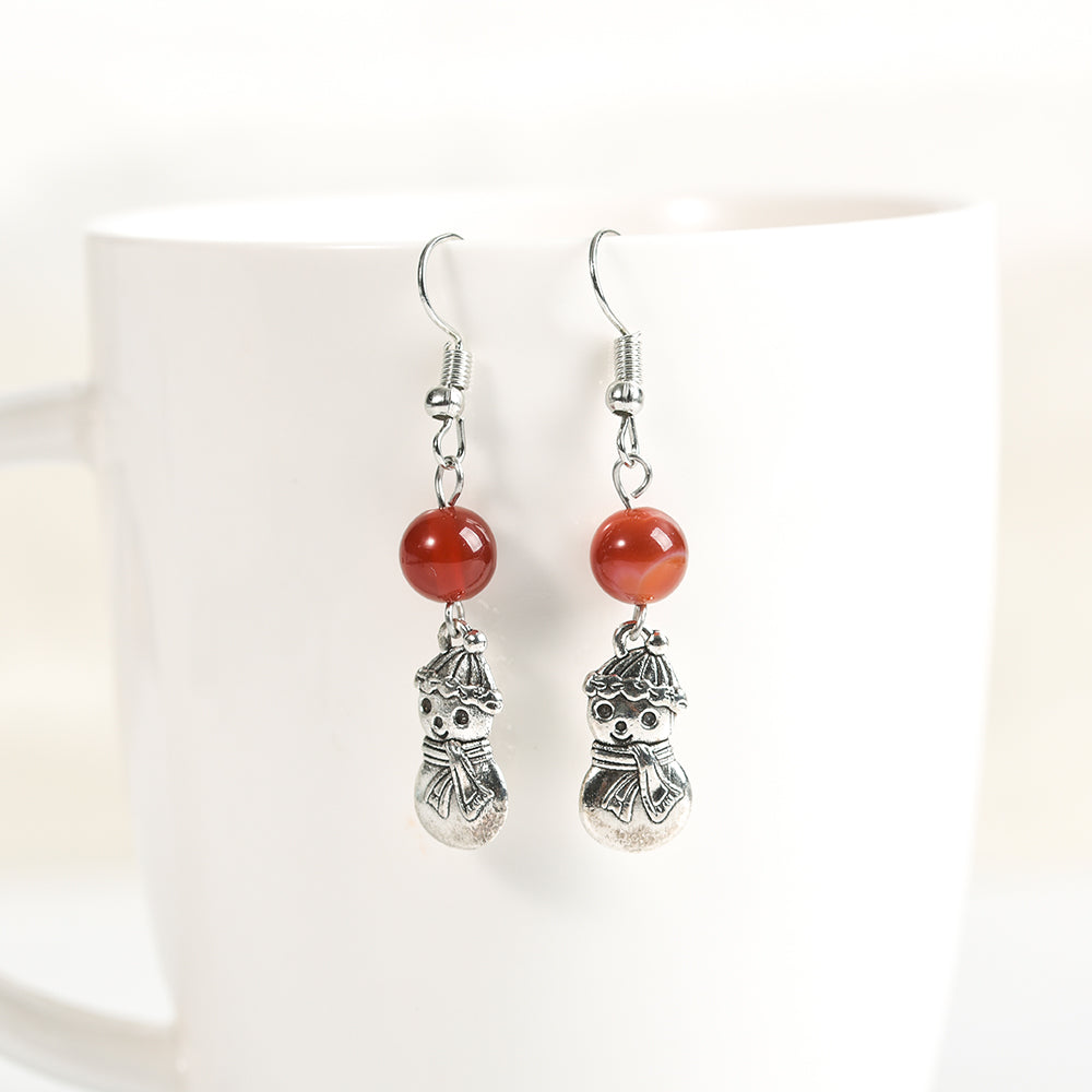 Christmas beads earrings